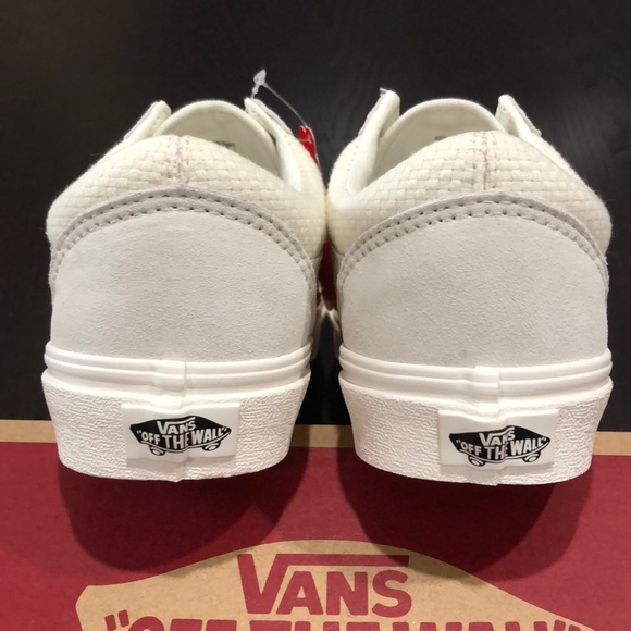 vans old skool woven check marshmallow
